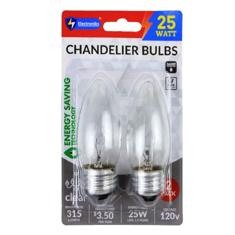 48 pieces of 2pk E26 Clear Torpedo Bulb 25w