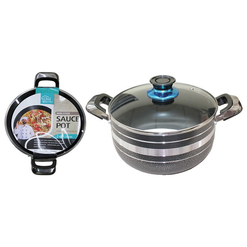 6 pieces of 5qt Nonstick Sauce Pot W/lid