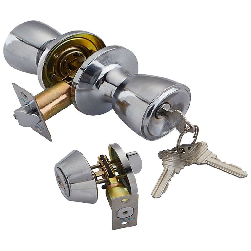 6 Pieces of 2pk Chrome TwisT-Latch/deadbolt Set