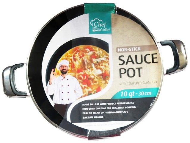 6 pieces of 10qt Nonstick Sauce Pot W/lid