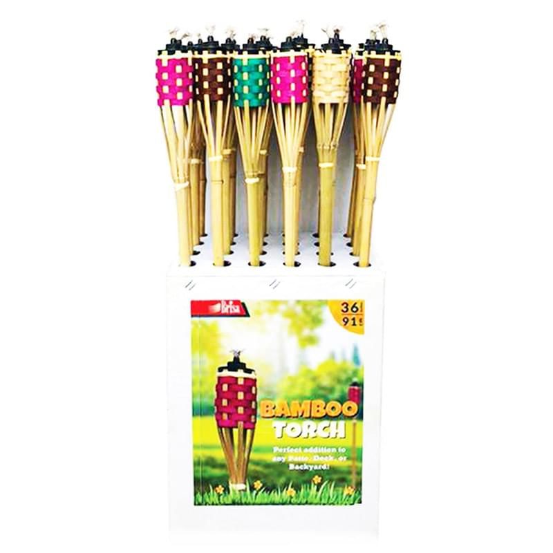 24 Pieces of 36" Bamboo Torch In Display