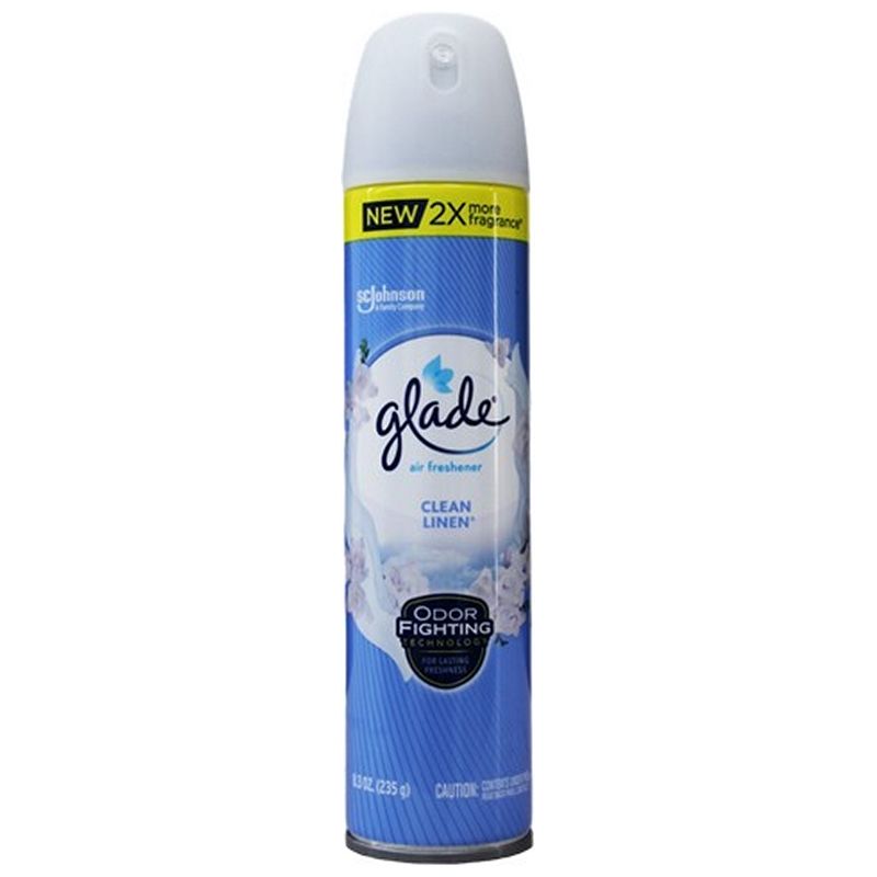 6 pieces of 8.3oz Glade Clean Linen Air Freshener