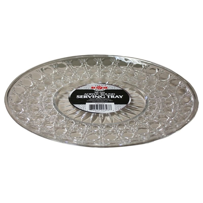 36 pieces of Acrylic Round Tray Asrt Design 30cm
