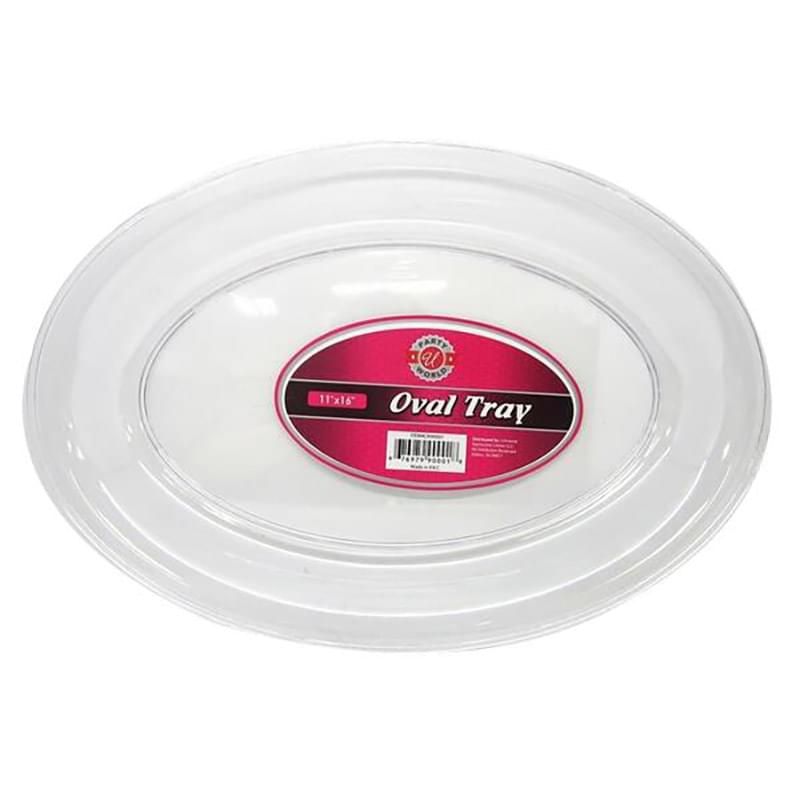 25 pieces of 11' X 16" Oval Clear Tray