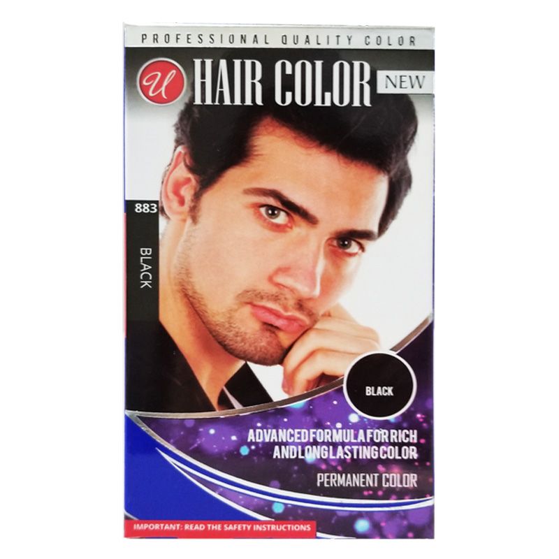 24 Pieces of Man Hair Color Black