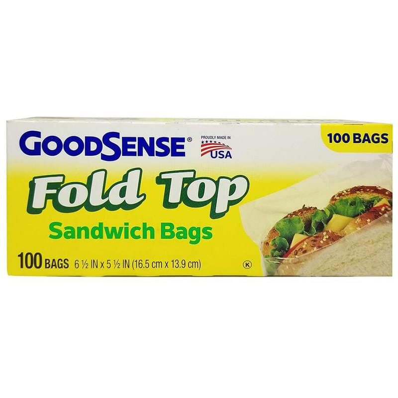24 Pieces of 100ct Fold Top Sandwich Bags