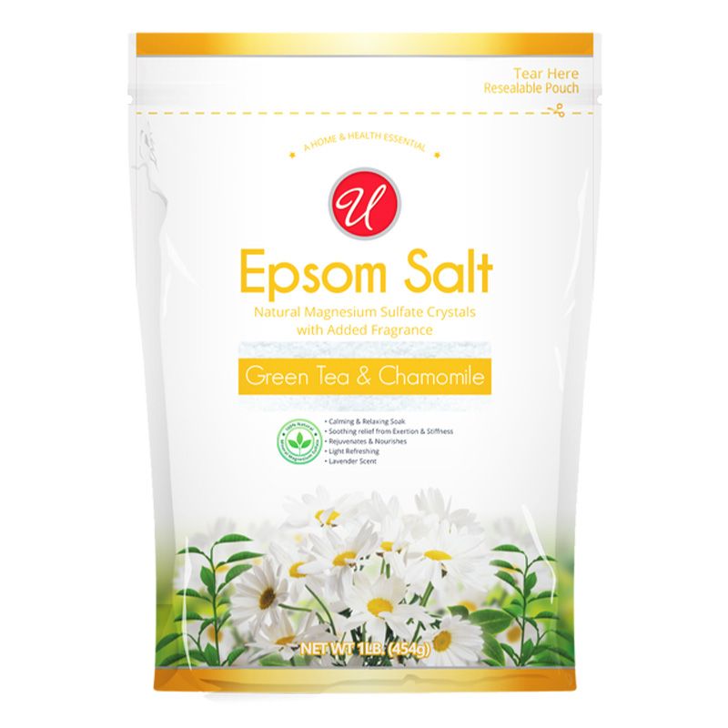 12 pieces of 1lb Epsom Salt Green Tea & Chamomile
