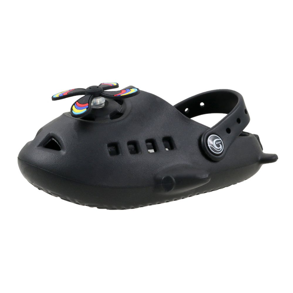 18 pieces of Unisex Kids Air Plane Clog Black