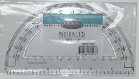 48 Pieces of 180 Degree 6 Inch Clear Protractor