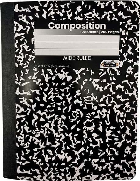 48 Pieces of Composition Book 100 Sheets Flex Cover Wide Ruled