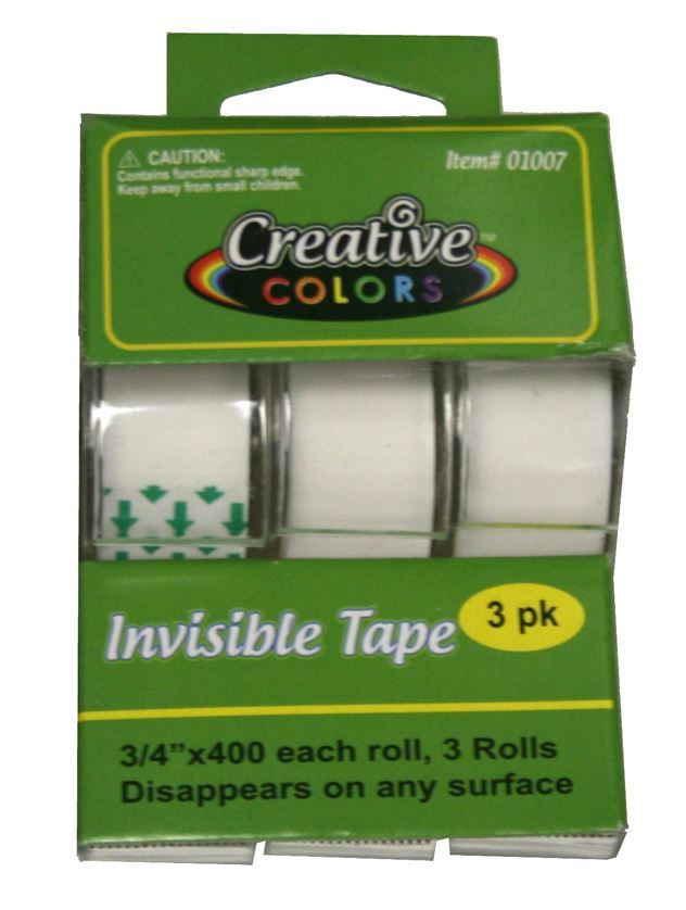 48 Pieces of Invisible Tape 3pc pack 3 X 400 Inches Each