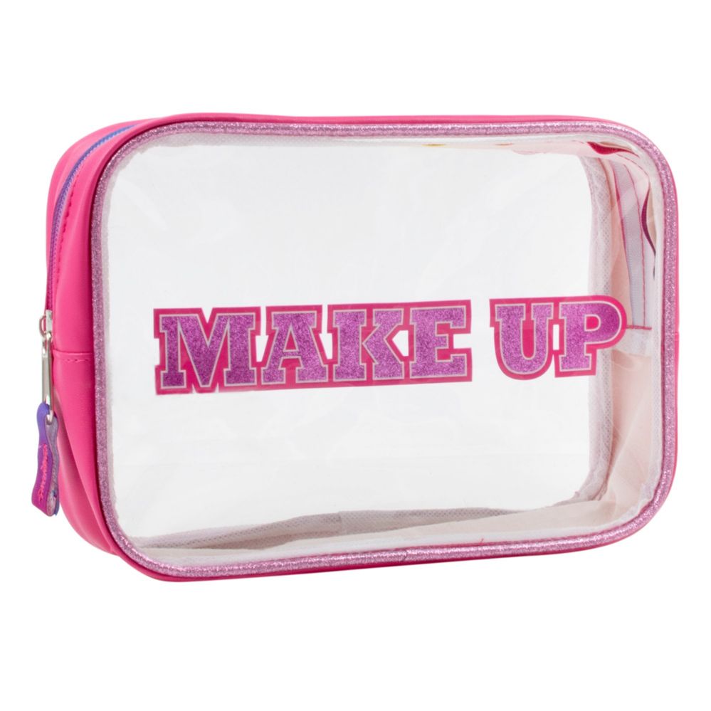 24 Pieces of Clear Cosmetic Case Hot Pink
