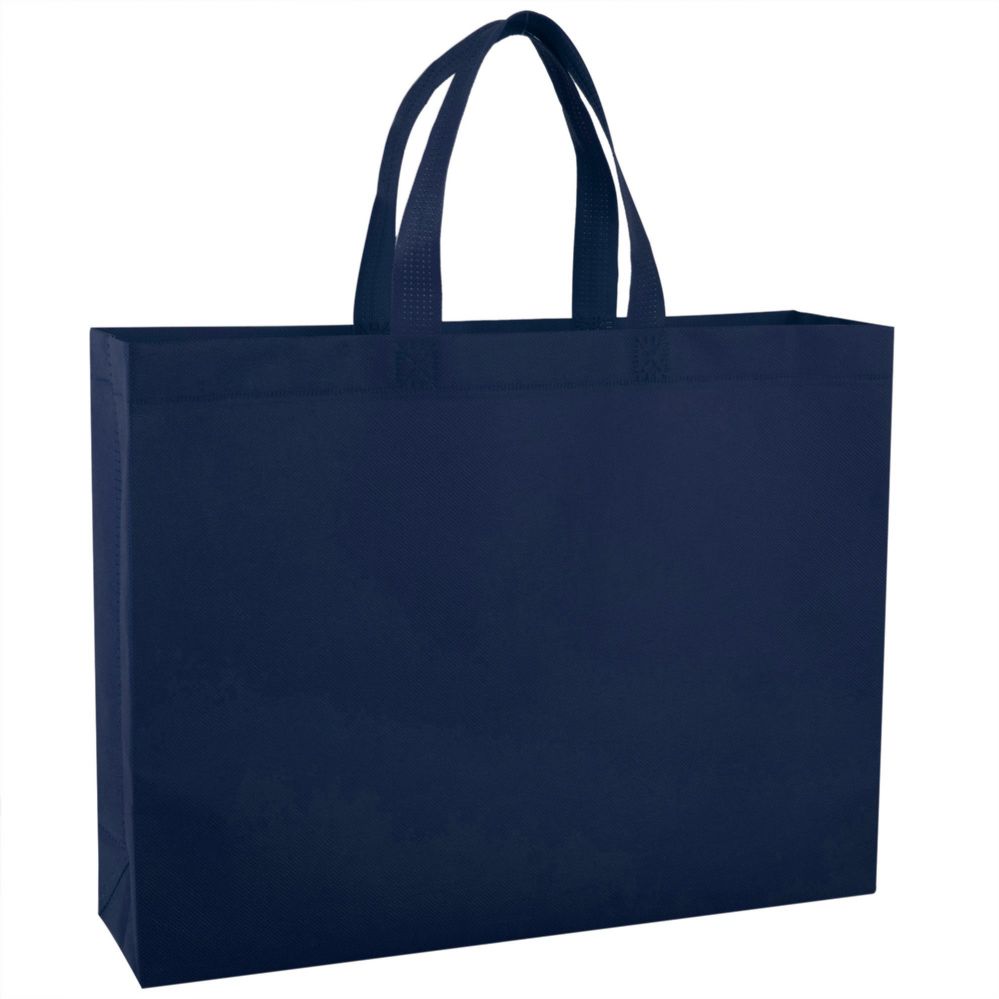 100 Pieces of 16 Inch Reusable Shopping Tote Bag - 5 Colors Navy