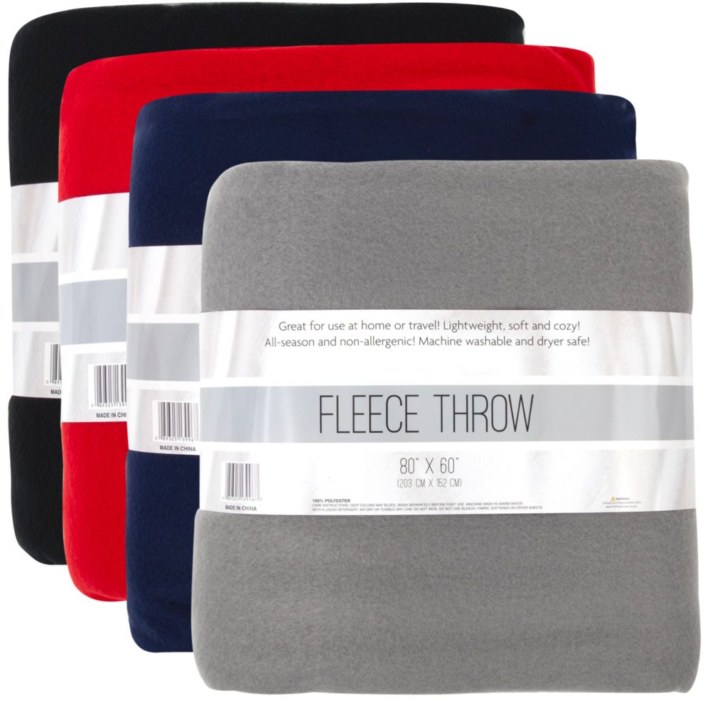24 Pieces of Teddy Fleece Throw Blankets 50in X 60in