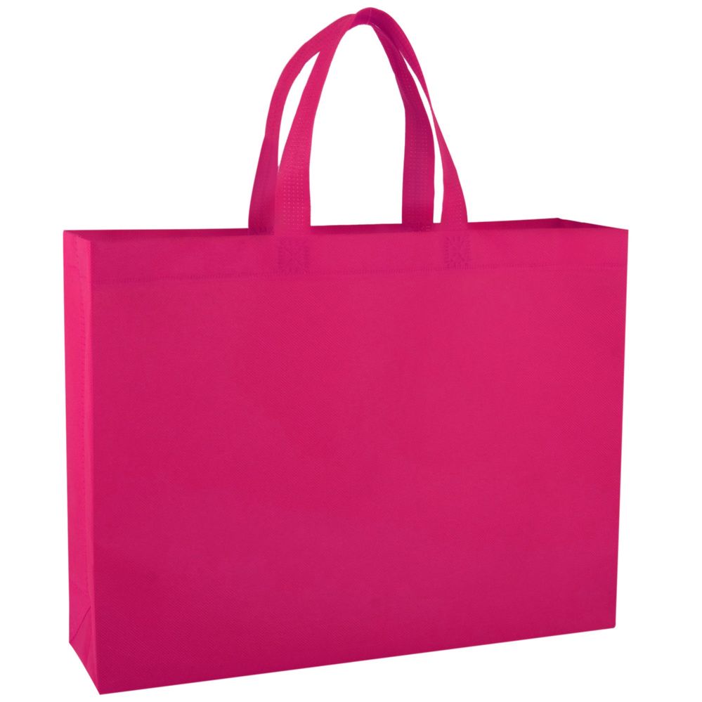 100 Pieces of 16 Inch Reusable Shopping Tote Bag - 5 Colors Pink
