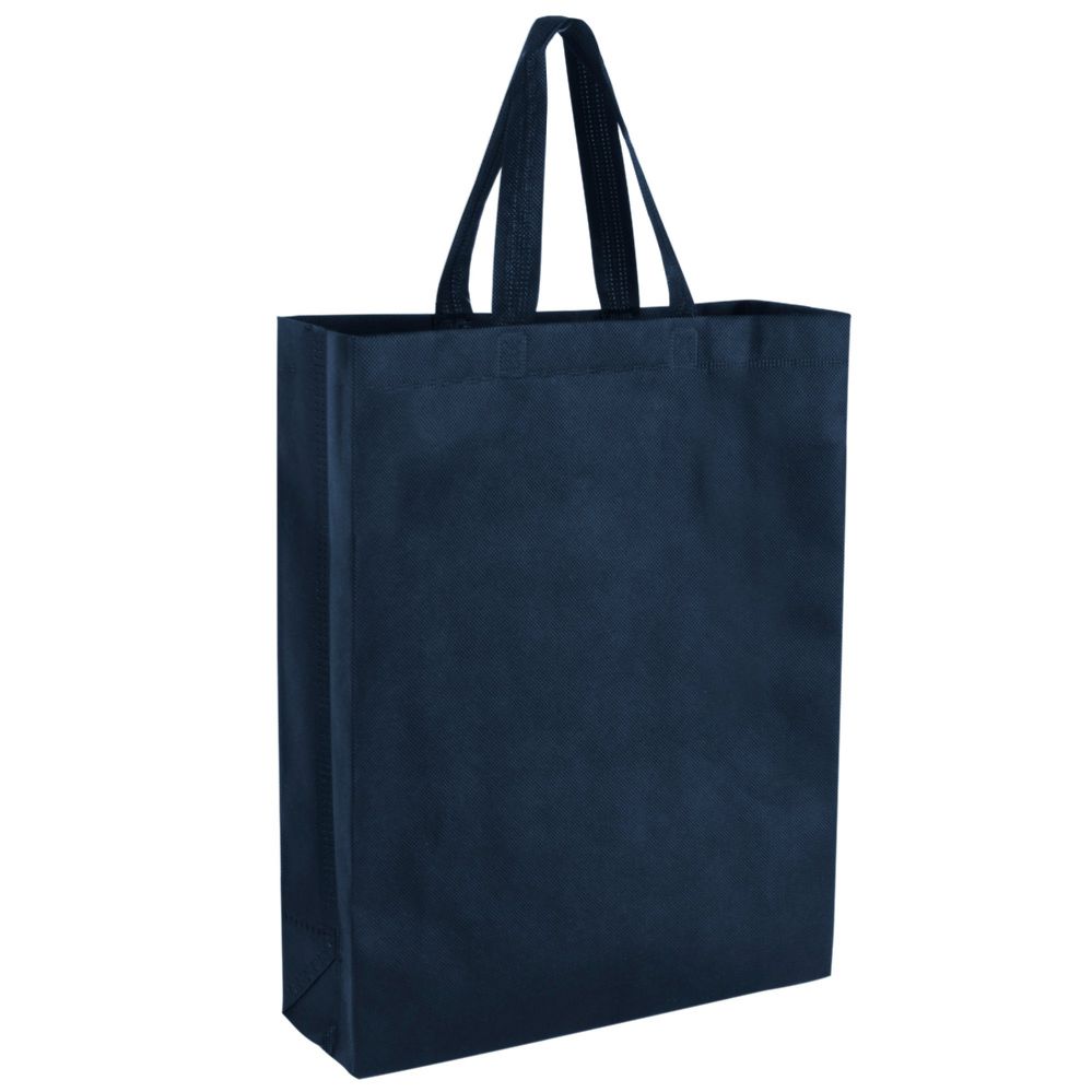 100 pieces of 15 Inch Tall Reusable Grocery Shopping Bag - 7 Colors Navy