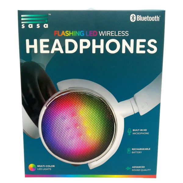 4 pieces of Sasa White Flashing Led Wireless Bluetooth Headphones