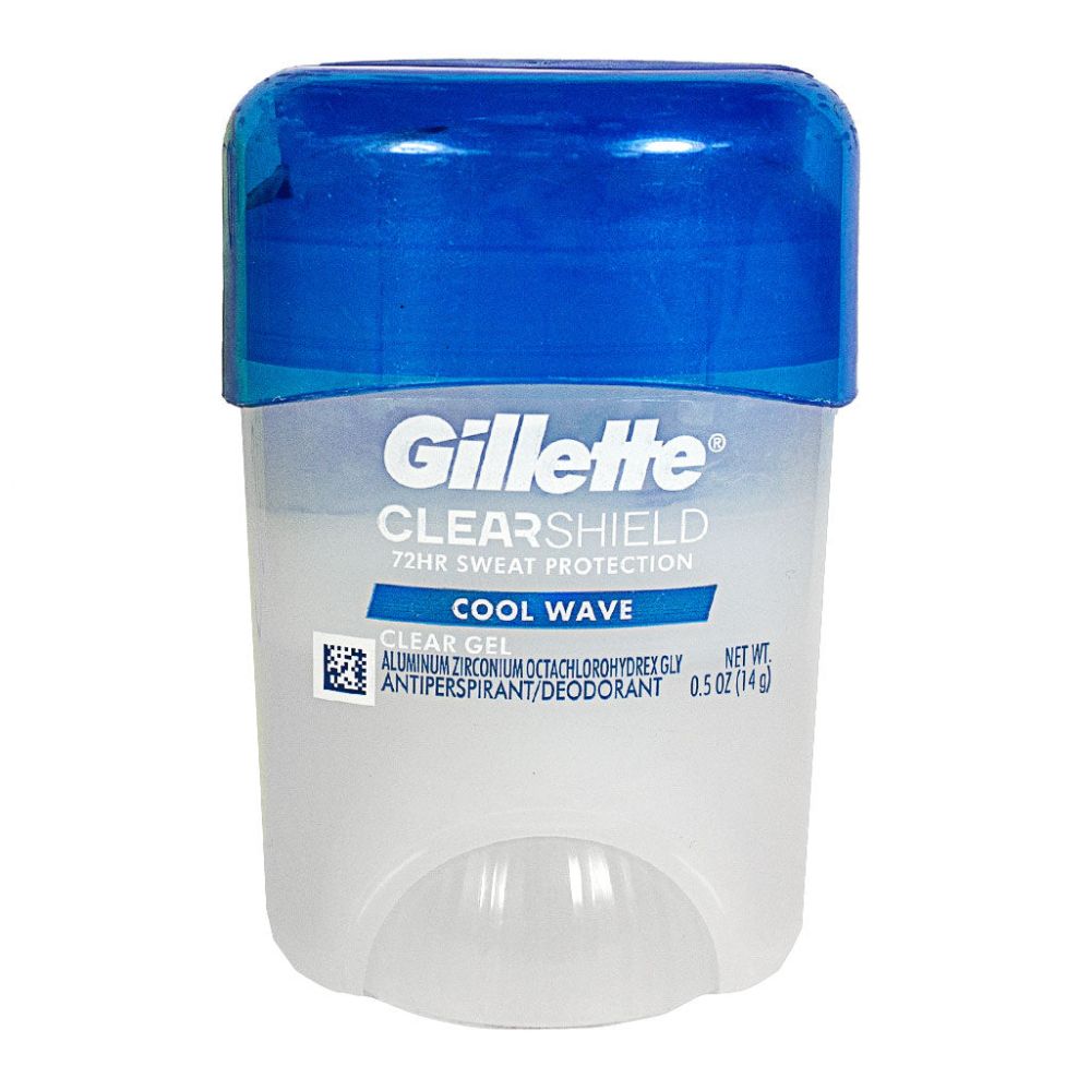 24 Pieces of Gillette Cool Wave Clear Gel Antiperspirant and Deodorant for Men - 0.5 oz.