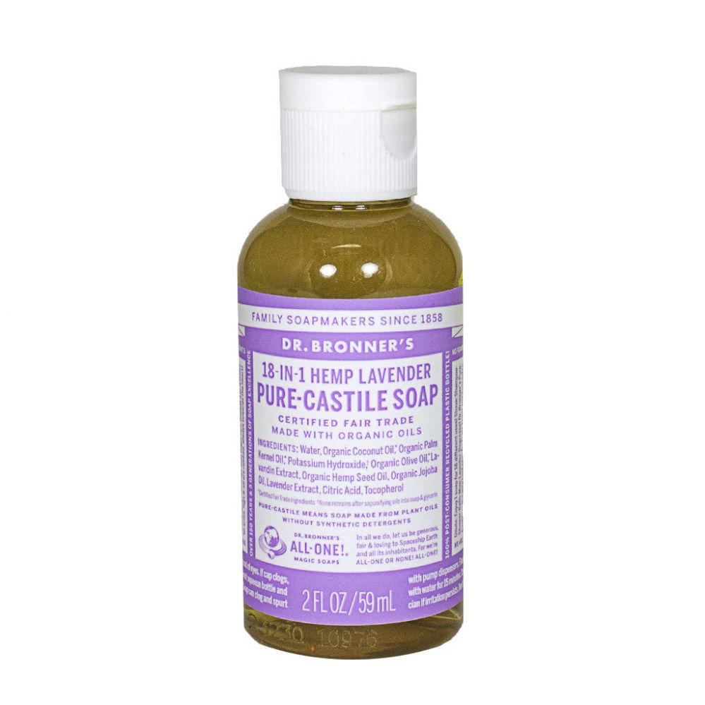 12 Pieces of Dr. Bronner's Pure-Castile Lavender Liquid Soap - 2 oz.