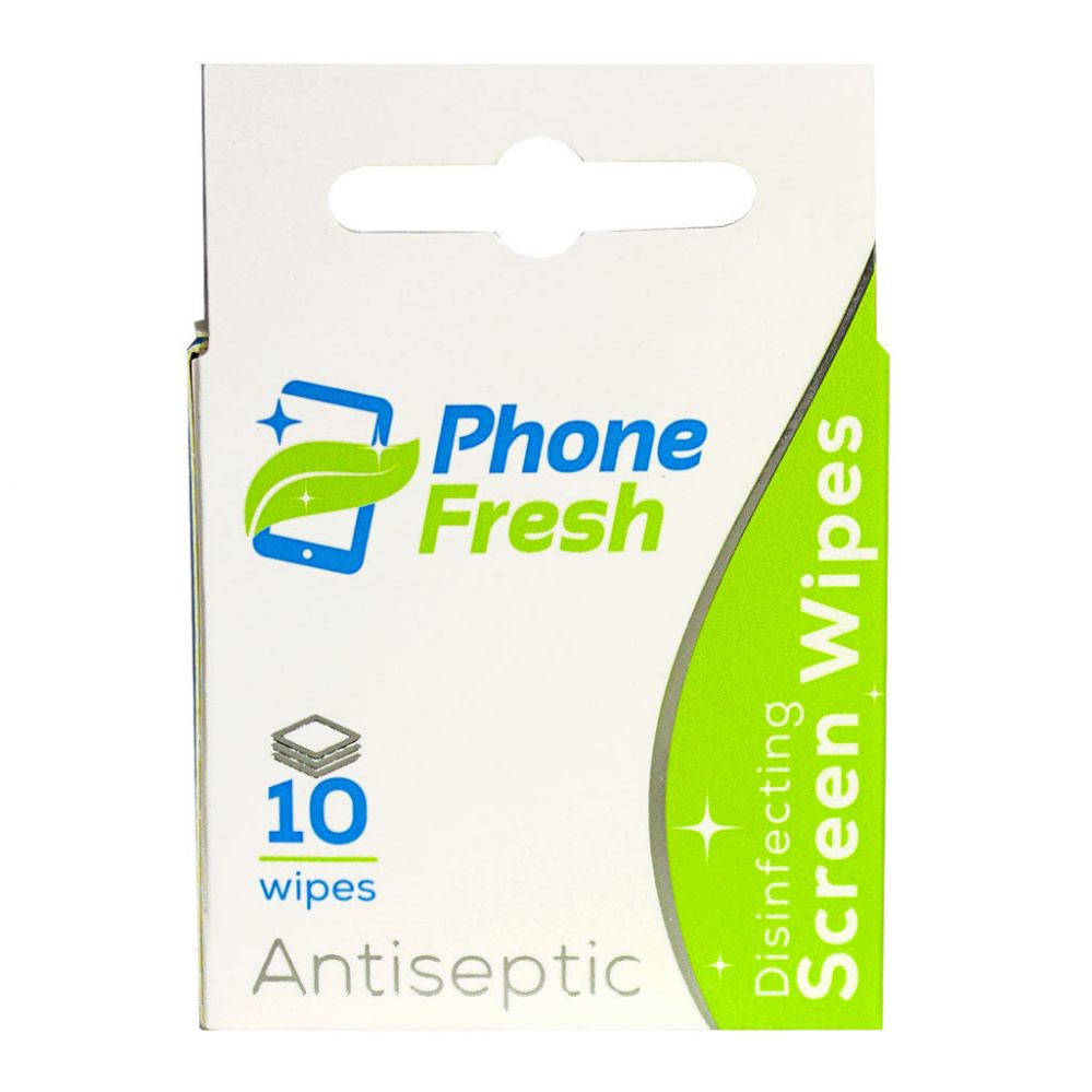 24 Pieces of Phonefresh 70% Alcohol Screen Cleaning Wipes - Box Of 10 Individually Wrapped