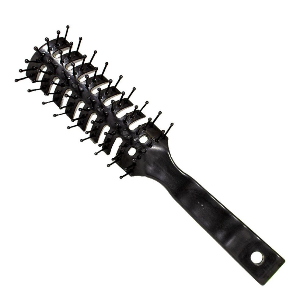 12 Pieces of Black Vented Hairbrush - 7.5 in.