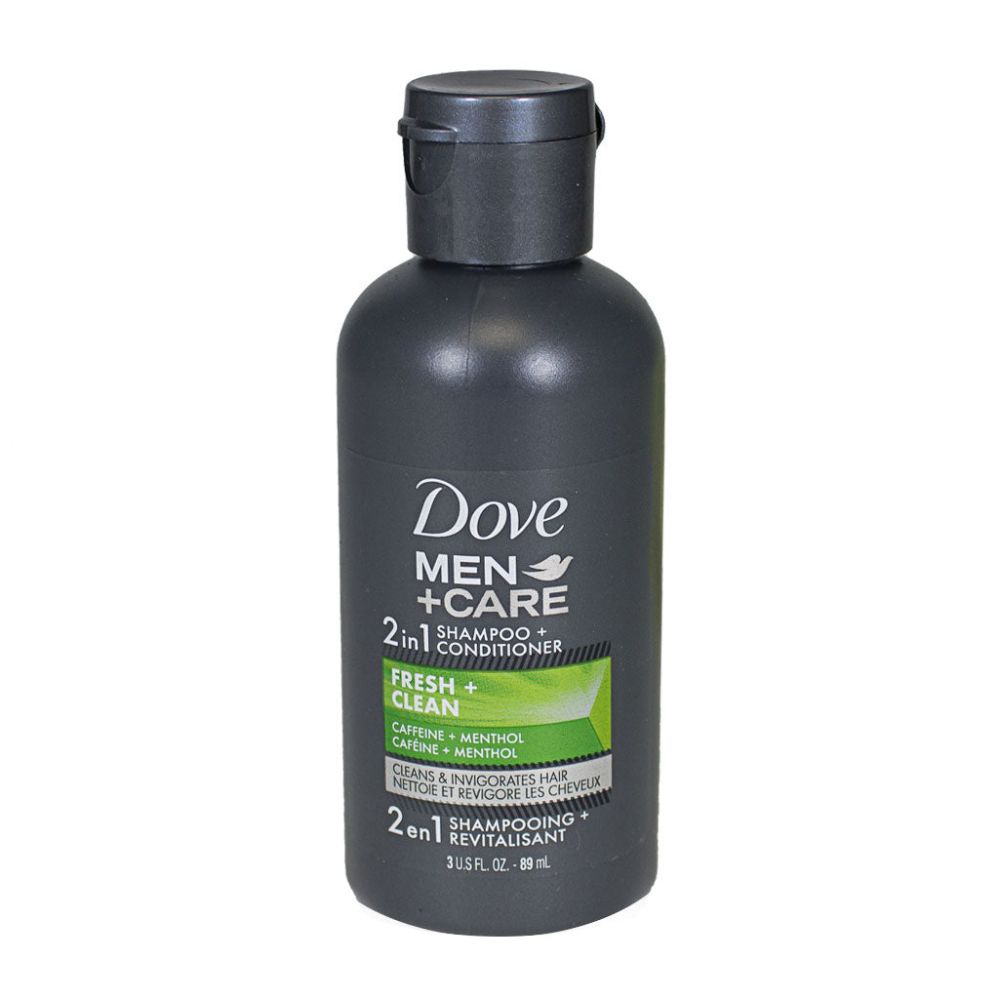 24 Pieces of Travel Size Dove Men's Fresh & Clean Shampoo & Conditioner - 3 Oz.