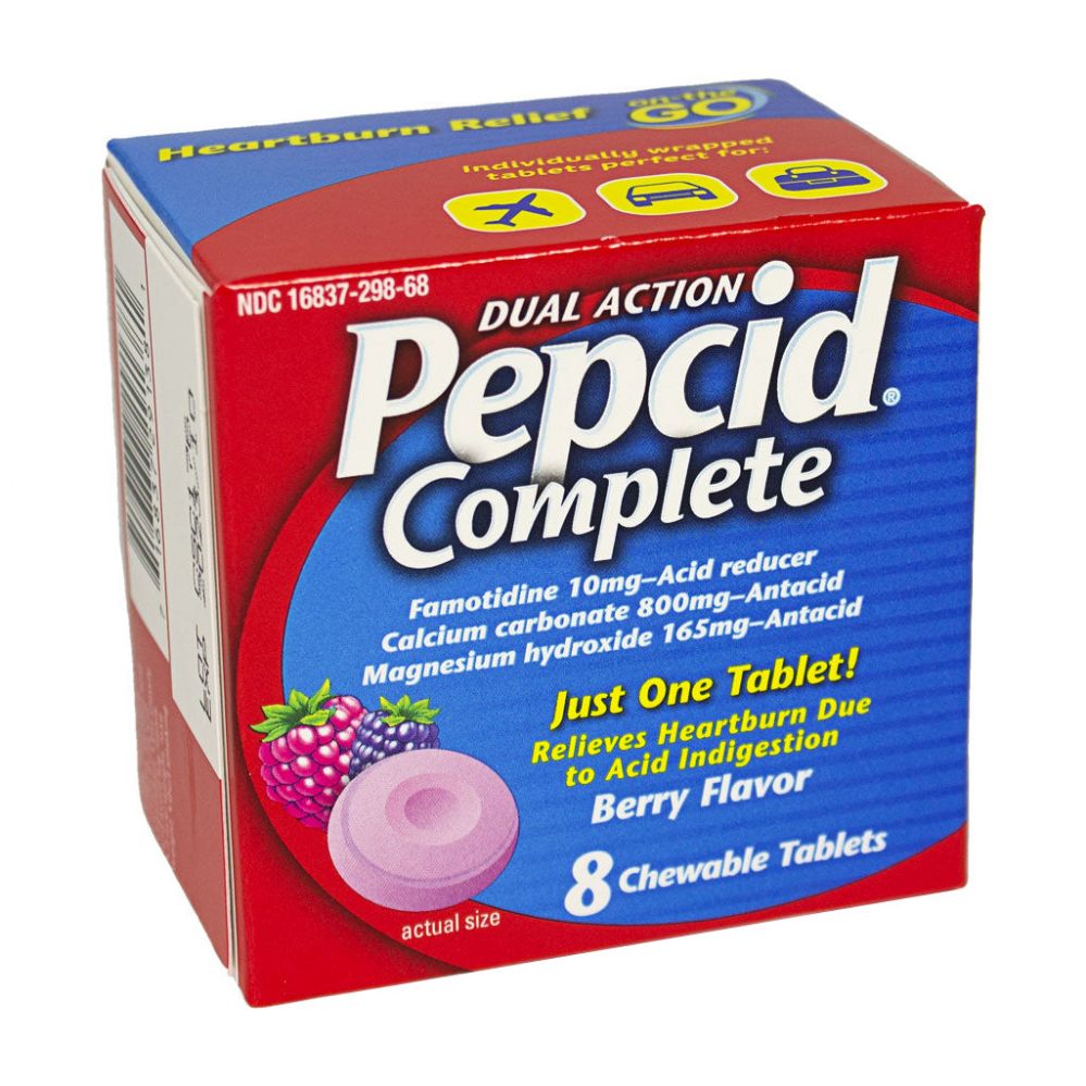 6 Pieces of Pepcid Complete Berry Chewable - Box of 8