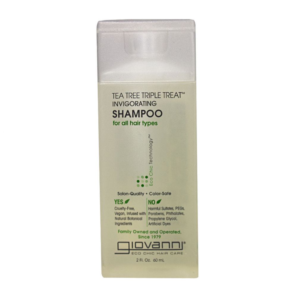 24 pieces of Travel Size Giovanni Tea Tree Triple Treat Shampoo - 2 Oz.