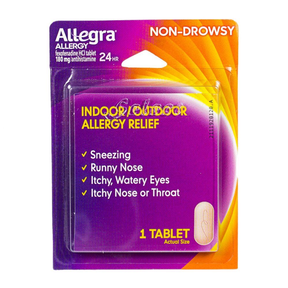 12 Pieces of Allegra Allergy 24 Hour Relief - Card of 1