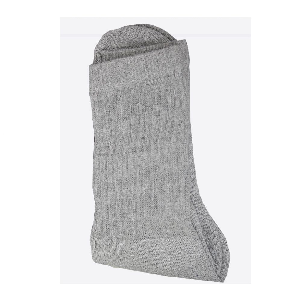 12 Pieces of Unisex Gray Crew Sport Socks - 1 Pair