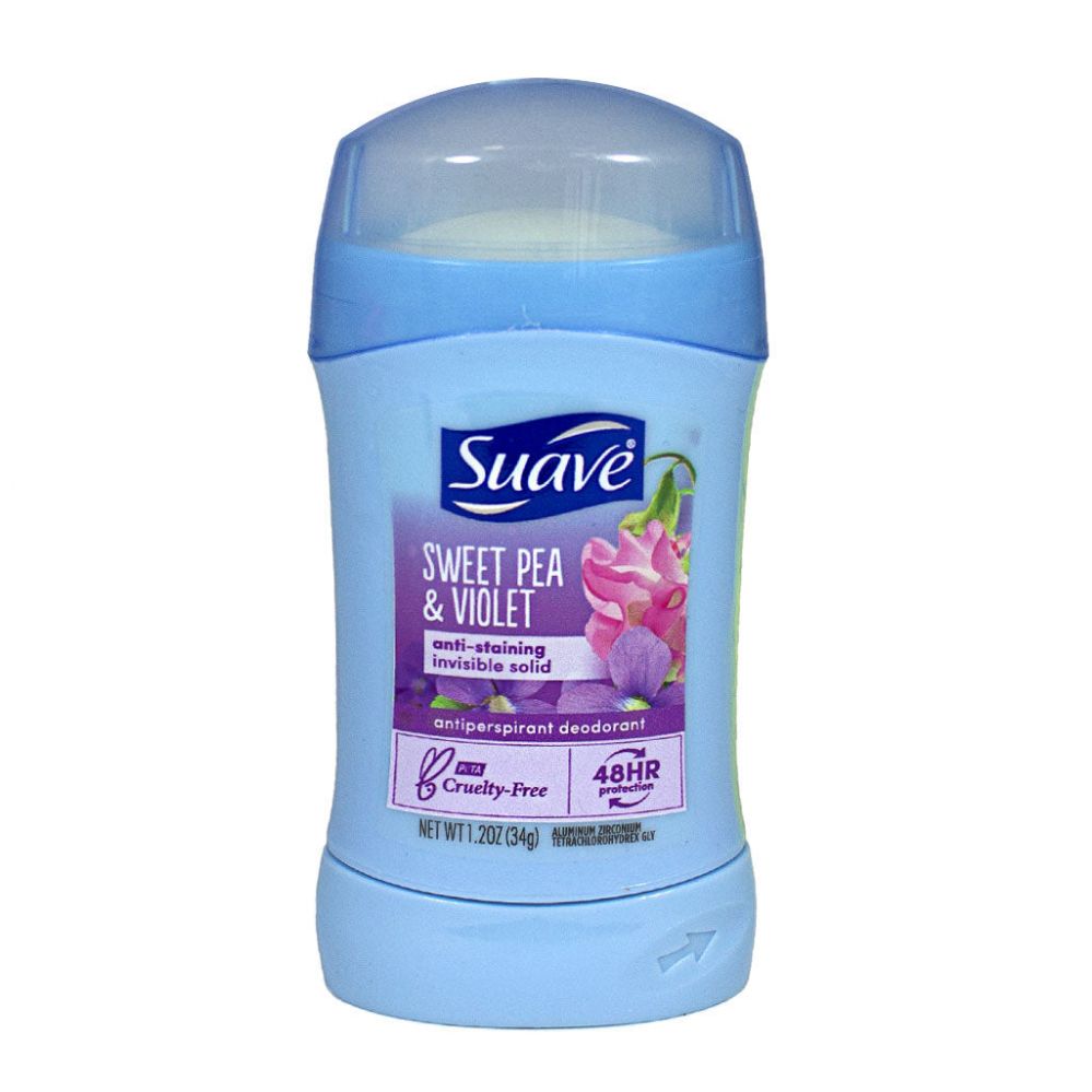 12 Pieces of Suave Invisible Solid Sweet Pea & Violet Deodorant - 1.2 oz.