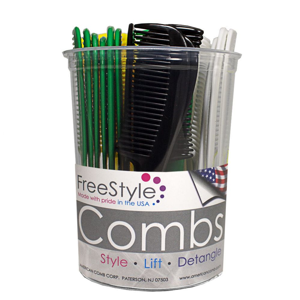 36 Pieces of FreeStyle Styling Comb Bucket - 6.5 in.