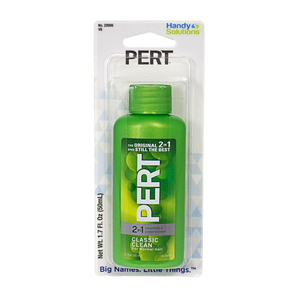 24 pieces of Travel Size Pert Plus Classic Clean Shampoo & Conditioner - Carded 1.7 Oz.