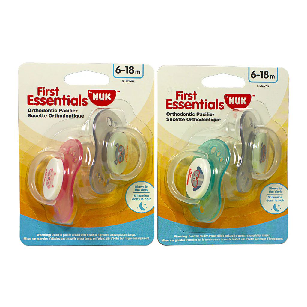 4 Pieces of First Essentials by NUK Comfort Fit Pacifier Size 2 - Pack of 2