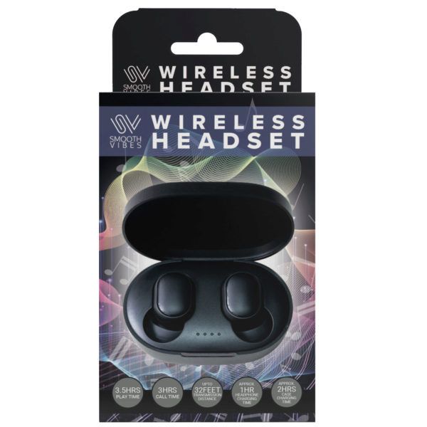6 pieces of Black Wireless Earbuds With Charging Case