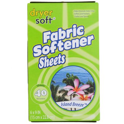 12 Pieces of Dryer Sheets 40ct Island Breeze Dryer Soft
