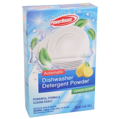12 pieces of Dishwasher Detergent Powder 14oz Boxed Lemon Scent Powerhouse