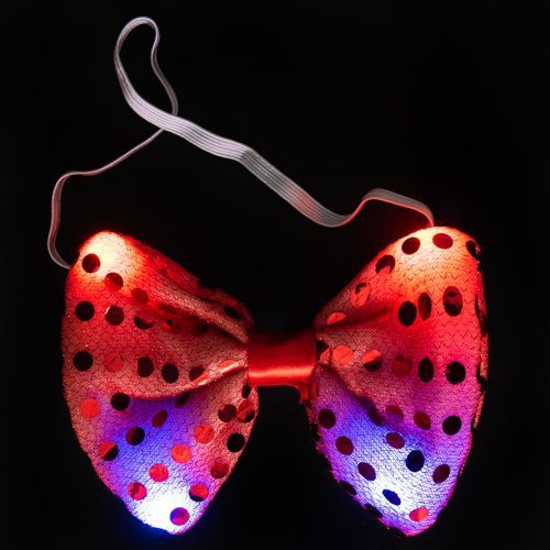 12 Pieces of LighT-Up Led Sequin Bow Tie