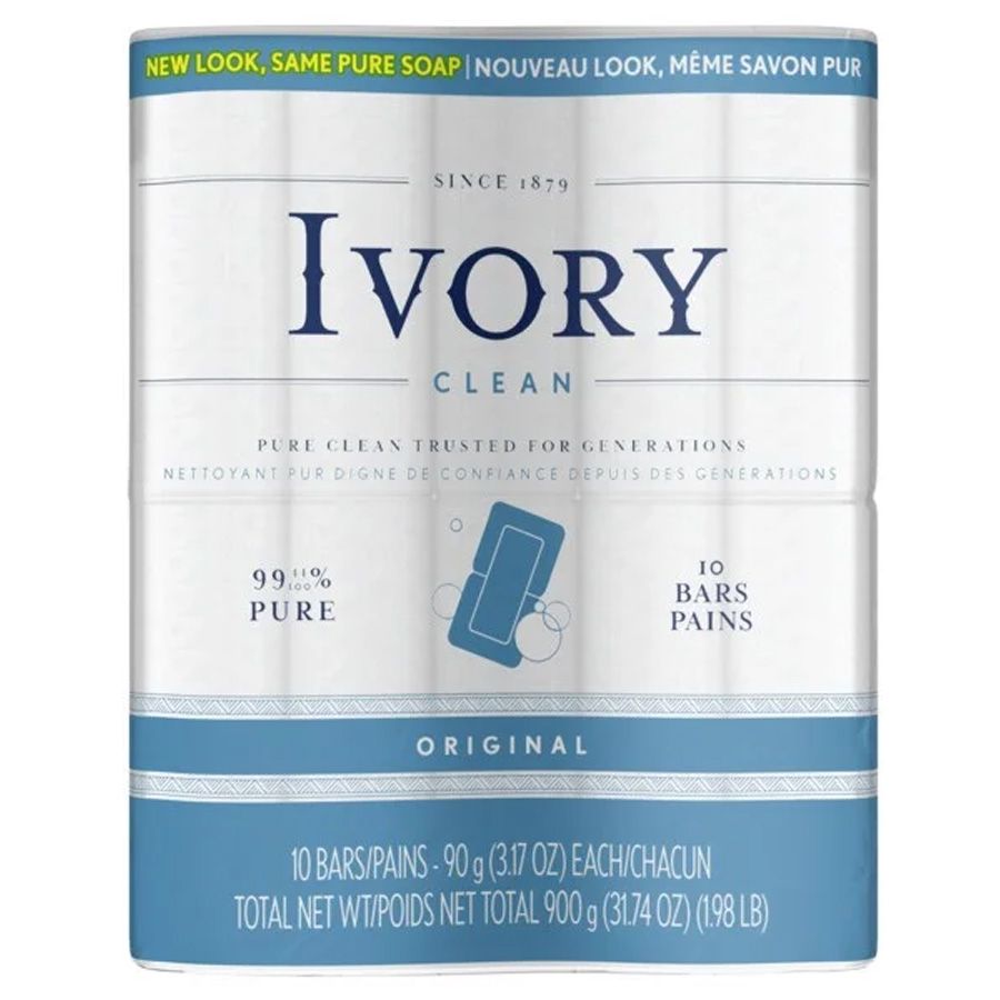 12 pieces of Ivory Bar Soap 3.17 Oz / 90 G 10 Pk Original