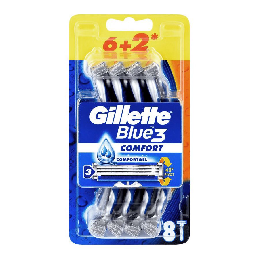 12 pieces of Gillette Blue Iii 6+2 Ct Comfort