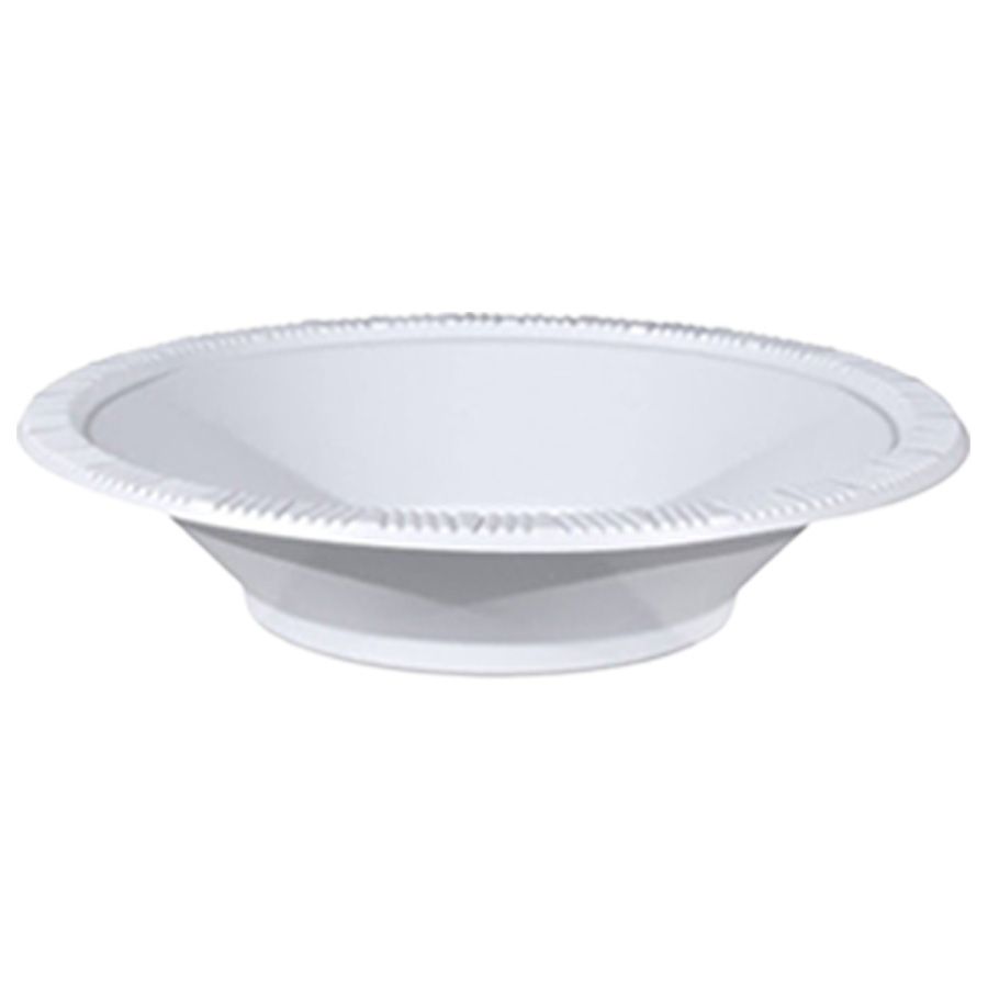 6 pieces of Dispozeit Plastic Bowl 7 In 100 Ct White