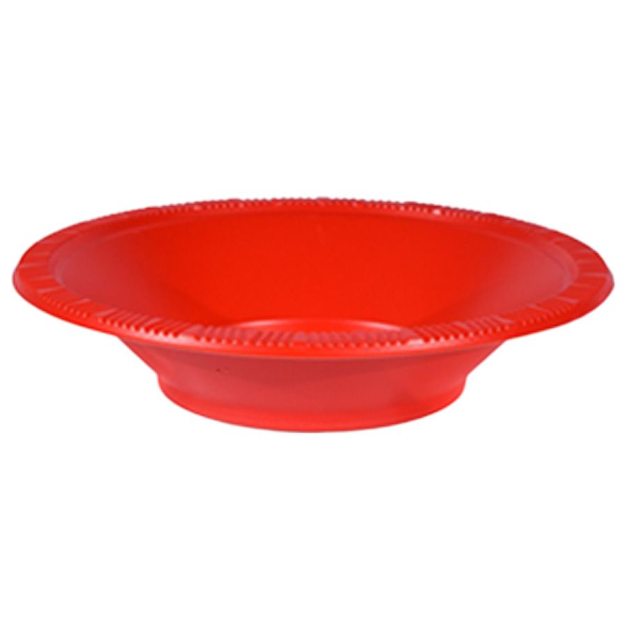 24 pieces of Dispozeit Plastic Bowl 7 In 25 Ct Red