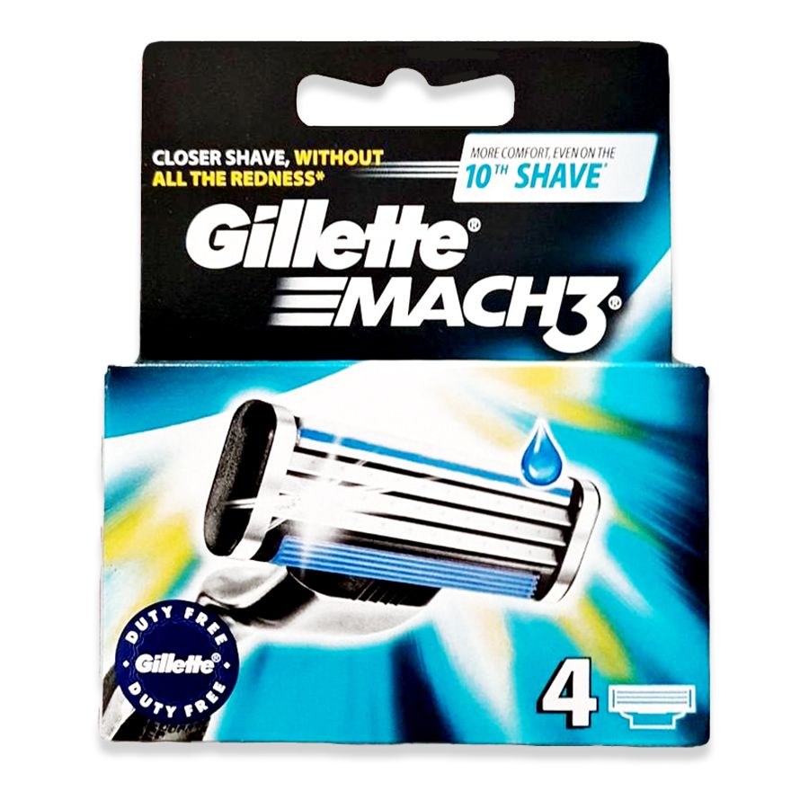 400 pieces of Gillette Mach 3 Blades 4 Ct Duty Free