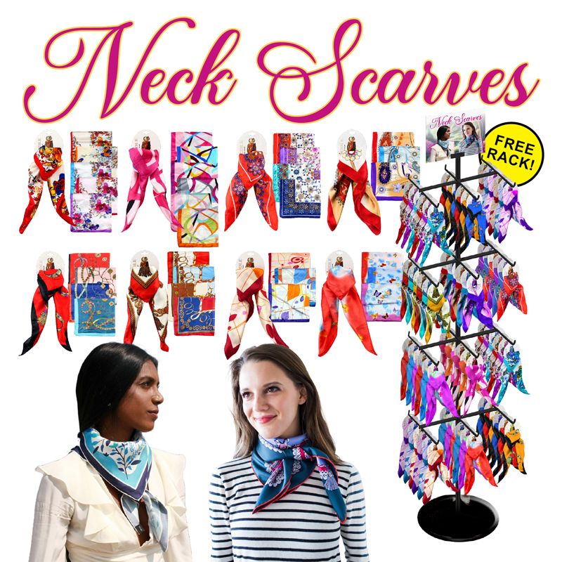200 pieces of 200pc Fashion Neck Scarf Display
