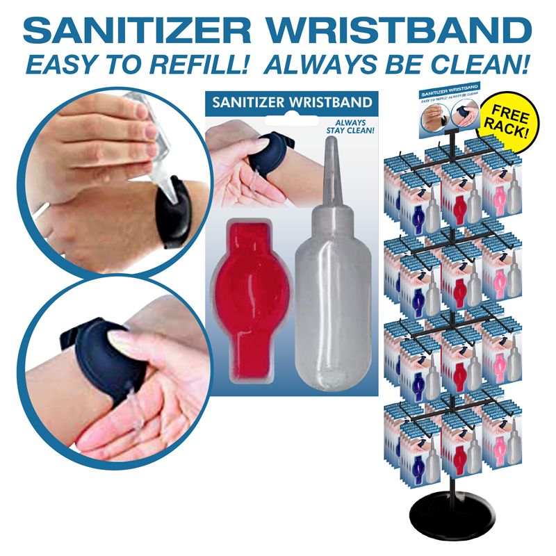 200 pieces of 200pc Wristband Sanitizer Dispenser Display