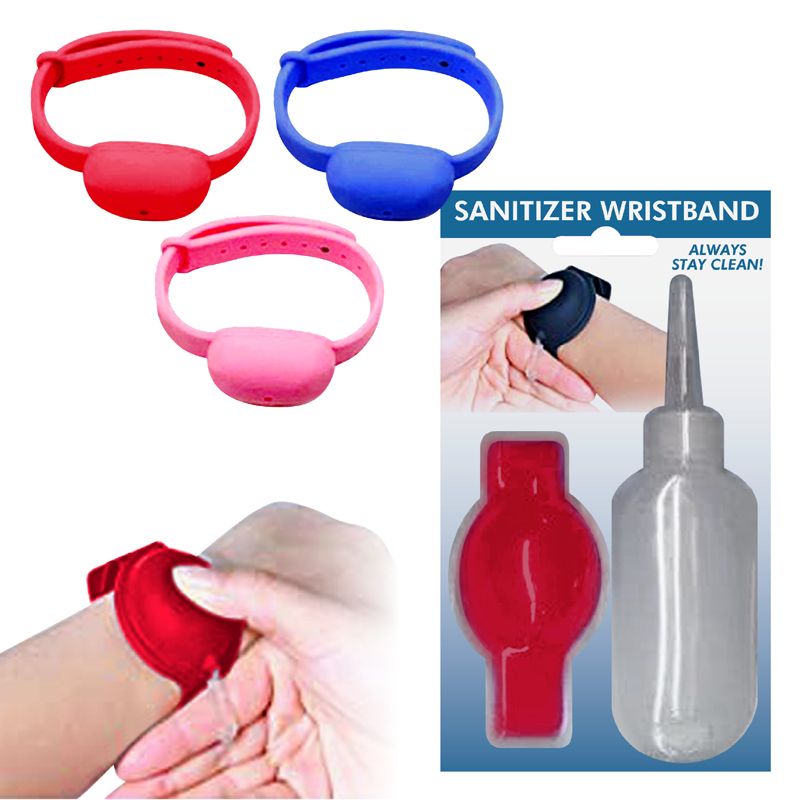 200 pieces of Wrist Band Sanitizer Dispenser - 3 Colors