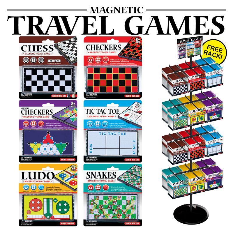 240 pieces of 240pc Magnetic Travel Games Display