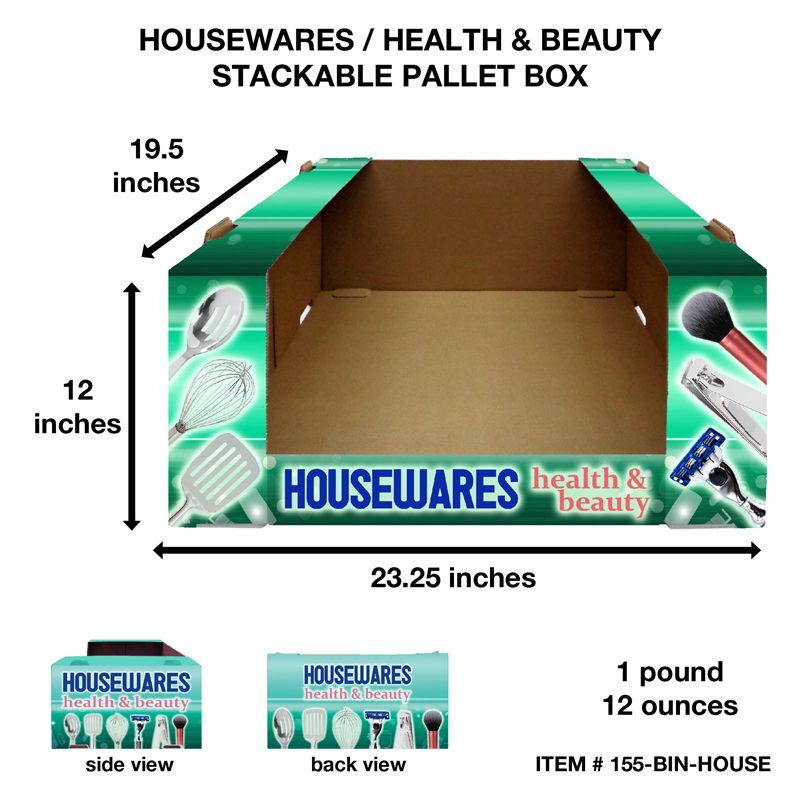 10 pieces of Housewares Tray Bin Stackable 23x19x12
