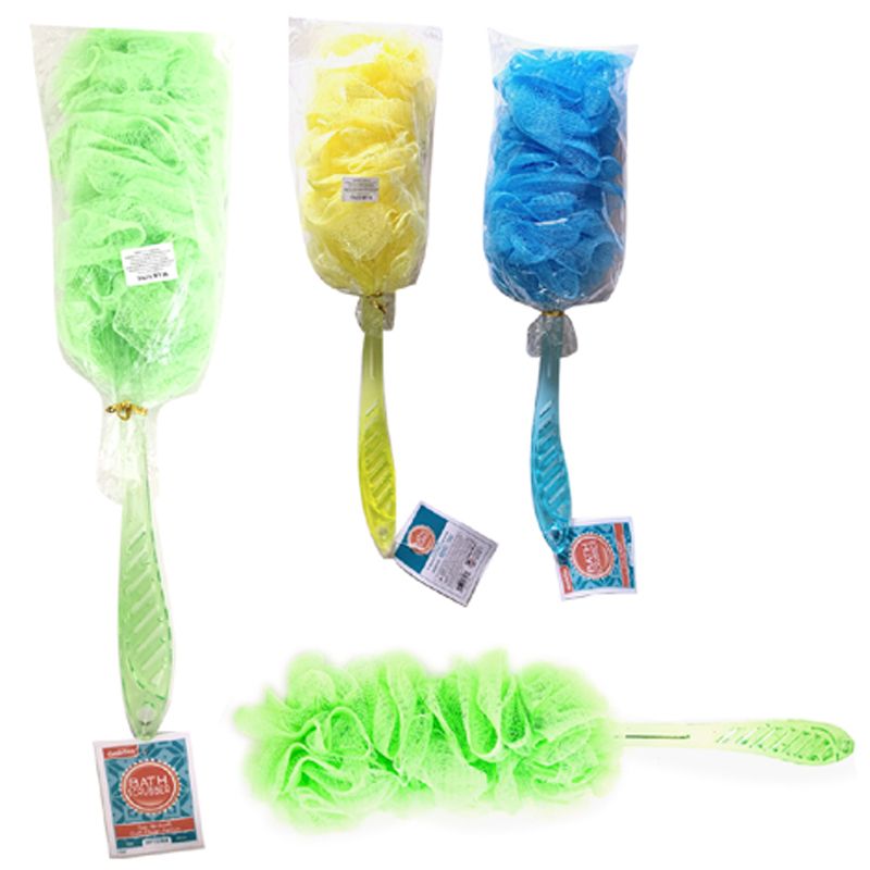 144 pieces of 16" Bath & Shower Back Brush Sponge 100g