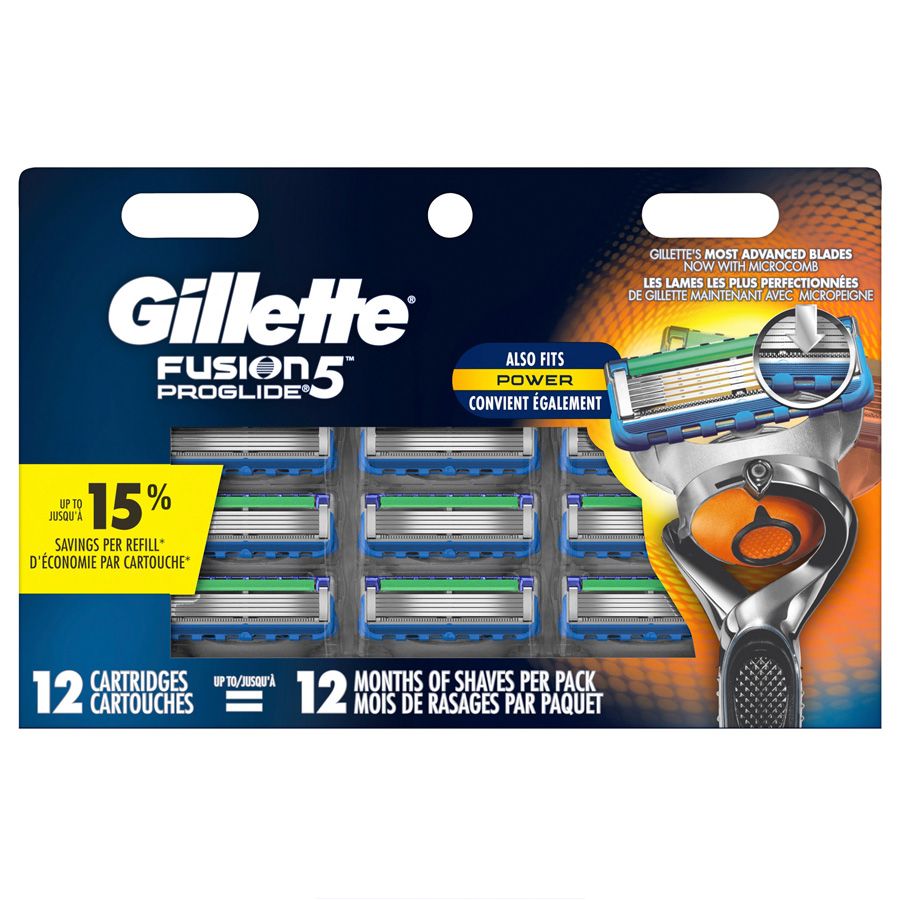 24 pieces of Gillette Fusion Proglide 12 ct